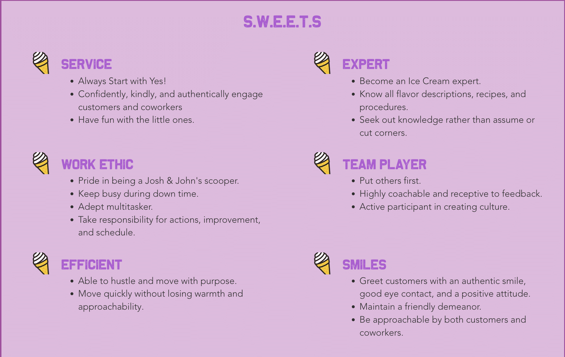 Employment 1 SWEETS GC